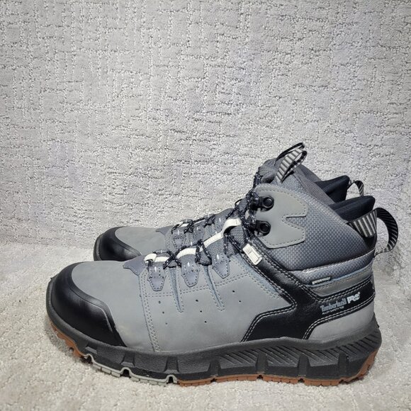 Timberland Pro Mens Size 12 Medium Gray Tempe 6" Alloy Toe Waterproof Work Boots - Picture 1 of 9